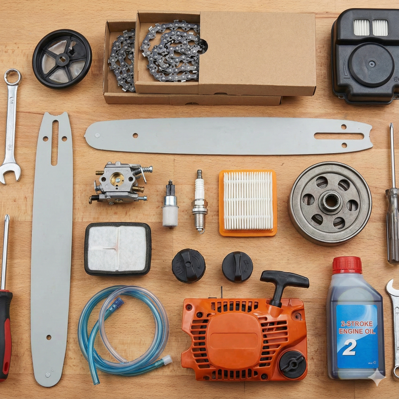 CHAIN SAW PETROL SPARE PARTS