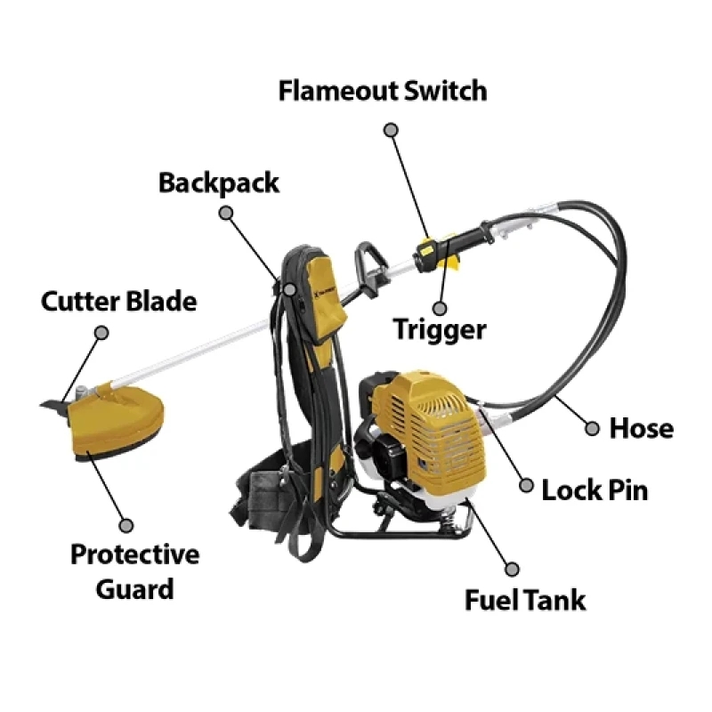 Xtra Power 10 Inch Gasoline Back Pack Brush Cutter 43Cc 255Mm Xpgbc2B