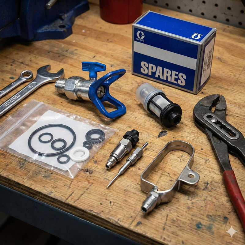 AIRLESS PAINT SPRAY GUN SPARES