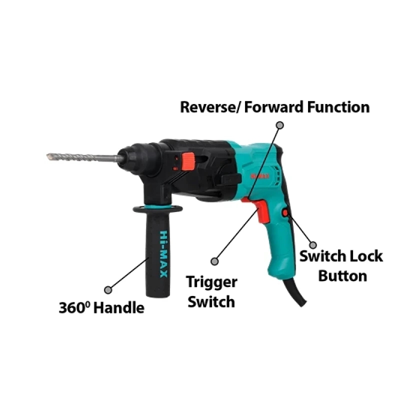 Hi Max Ic072 650W Rotary Hammer 20Mm