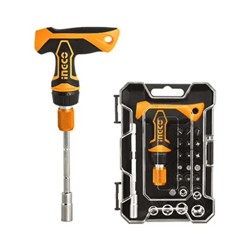 INGCO 24 PCS T-HANDLE WRENCH SCREWDRIVER SET - HKSDB0188