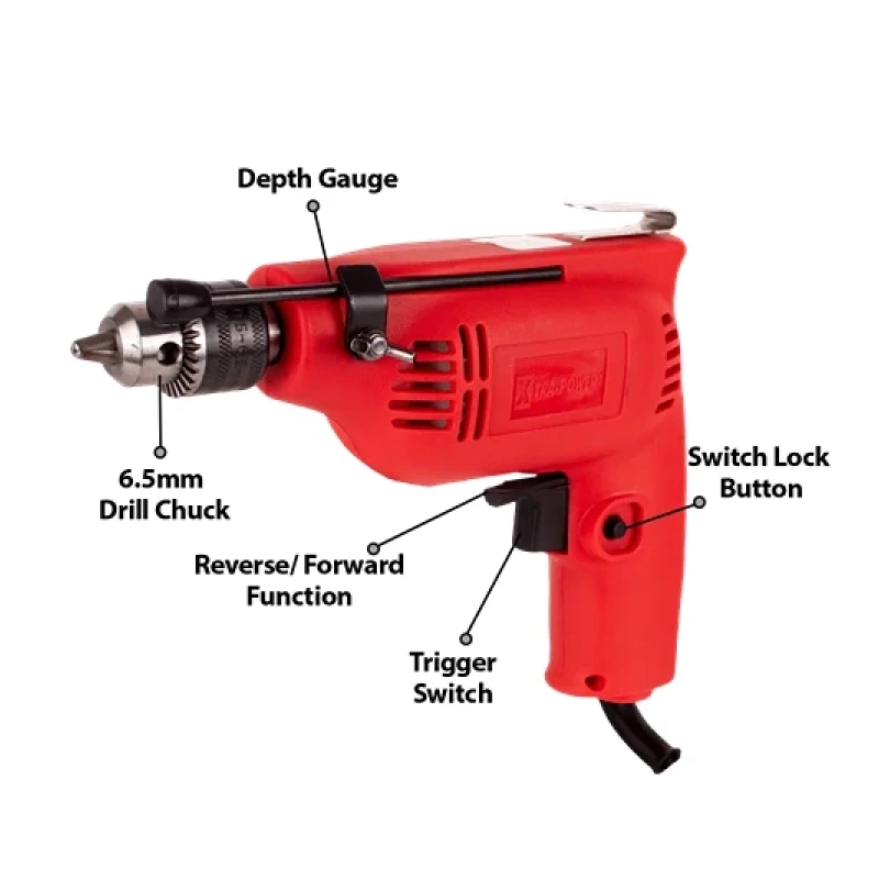 Xtra Power Drill Machine 6.5Mm 250W Xpt424