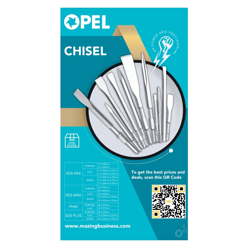 OPEL CHISEL - MAX 18X400 FLAT (50mm)