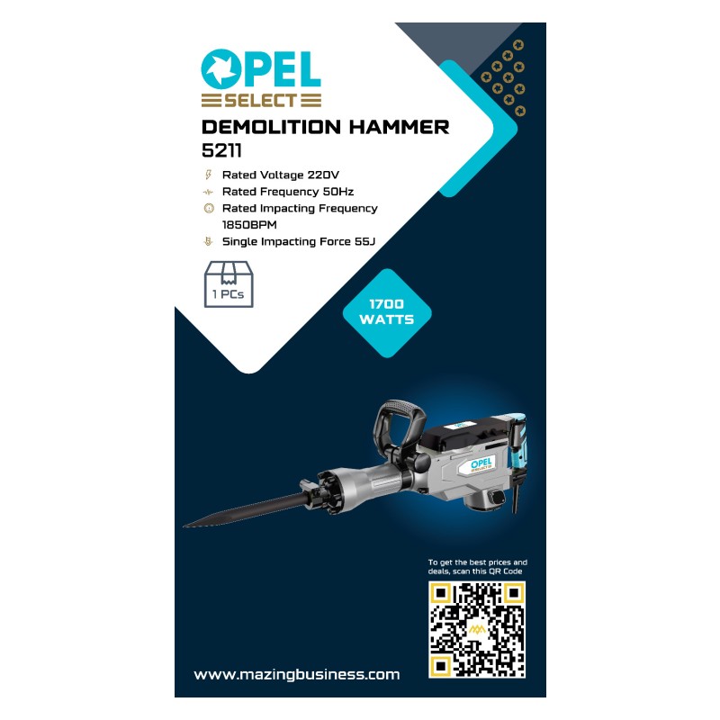 OPEL SELECT 5211 - 16KG DEMOLITION HAMMER (HQ)