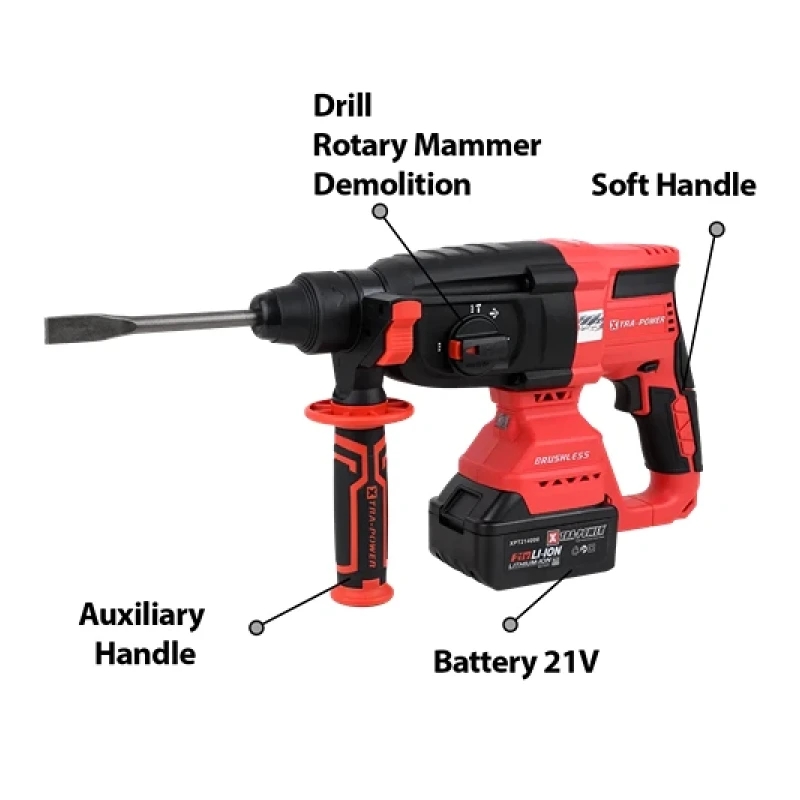 Xtra Power Xpt595 21V Cordless Rotary Hammer 26Mm