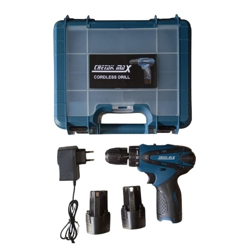 Chetakmax Cordless Drill 12V + 2 Battery