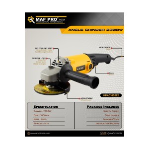 MAF Angle Grinder 180mm 2300W - MPAG-180SE2