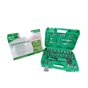 32PCS SOCKET SET 1/2" SQ. DRIVE