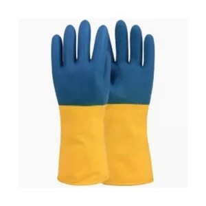 SAFETY INDUSTRIAL GLOVES YELLOW BLUE (LS-113) 110g (144 PAIRS)