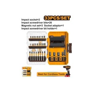INGCO 33 PCS IMPACT SCREWDRIVER BITS AND SOCKETS SET AKDL63306