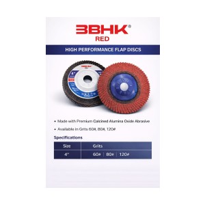 3BHK FLAP DISC 4" X 60# RED