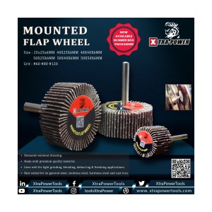 XTRA POWER MOUNTED FLAP WHEEL 50X25X6MM 120 GRIT