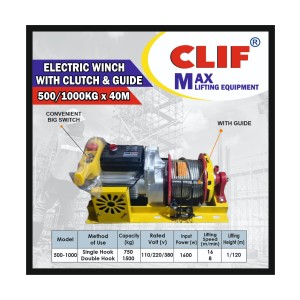 CLIF CLUTCH WINCH 1TONX40MTRSX8MM