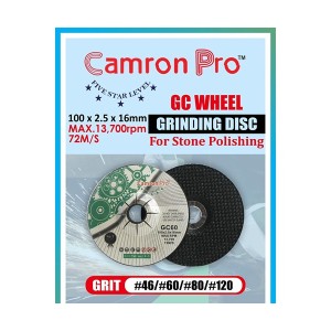 Camron Pro 4 Inch Black Gc Wheel 100Mm - 80 Grit