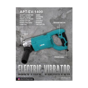 Akari Electric Vibrator (Without Rod) (35Mm) (0-4600Rpm) (10 Pcs) - Apt-Ev-1400