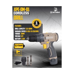 XTRA-POWER CORDLESS DRILL 12V - XPC-DM-01