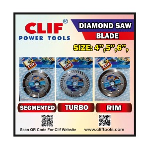 CLIF DIAMOND BLADES FOR MARBLE (PREMIUM) BLUE 5INCHX9T -SEG (100PCS)