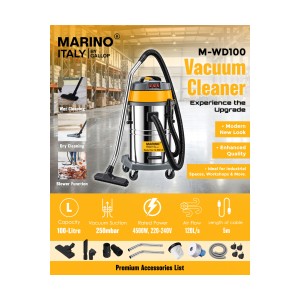 MARINO TRIPLE MOTOR VACCUM CLEANER 4500W 100L - M-WD-100