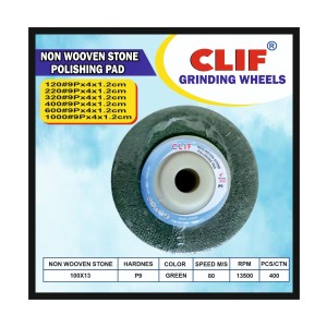 CLIF STONE POLISHING PAD 220 GRIT 9PX4X1.2CM GREEN