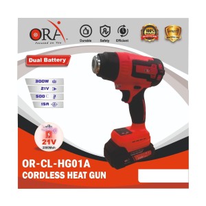 ORA CORDLESS HEAT GUN ( 21V ) TWO BATTERY (2.0AH/5C) - OR-CL-HG001A