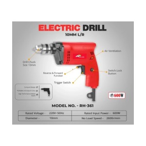 RED HORSE ELECTRIC DRILL 10MM L/R - RH - 361