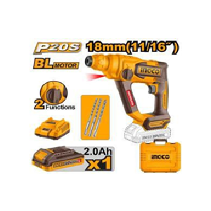INGCO 20V CORDLESS ROTARY HAMMER 18MM - CRHLI201881