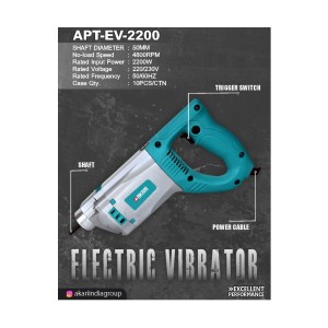 Akari Electric Vibrator (Without Rod) (50Mm) (0-4800Rpm) (10 Pcs) - Apt-Ev-2200