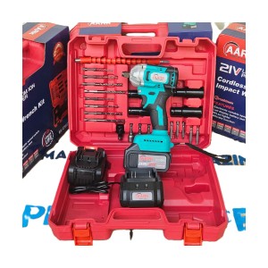 AARK 21V CORDLESS IMPACT WRENCH KIT 400NM - AK-CIW21V-K400