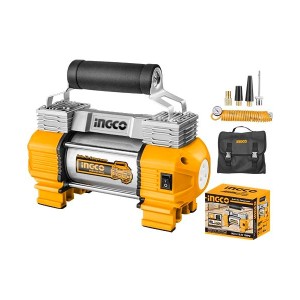 INGCO AUTO AIR COMPRESSOR 18A 8 BAR 12V [4PC] - AAC2508