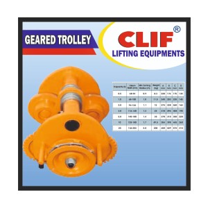 CLIF GEARED TROLLEY 2TON X 3MTR (1PCS)