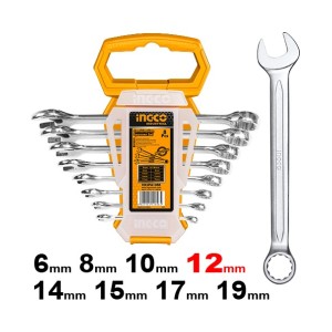 INGCO 8PCS COMBINATION SPANNER SET (6-19MM) - HKSPA1088