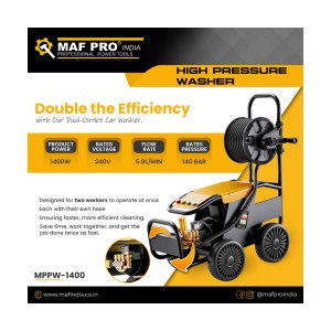 MAF PRO HIGH PRESSURE WASHER 140BAR 1400W - MPPW-1400