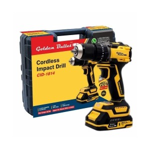 GOLDEN BULLET 20V CORDLESS SCREWDRIVER & IMPACT DRILL MACHINE 13MM BRUSHLESS 80NM - C SID 1814
