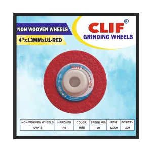 CLIF PREMIUM ABRASIVES NON WOVEN PAD 4"X13MMX U1 (RED)