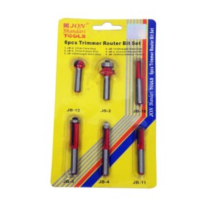 JON BHANDARI 6PCS TRIMMER ROUTER BIT SET
