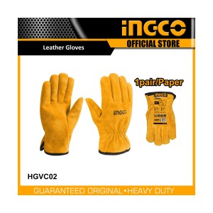 INGCO LEATHER GLOVES 10" - HGVC02