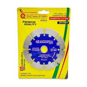 MAF INDIA JUMBO GOLD 4'' 110 X 20MM SEGMENTED BLUE