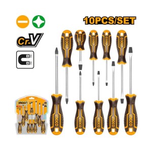 INGCO 10 PCS SCREWDRIVER SET - HKSD1028