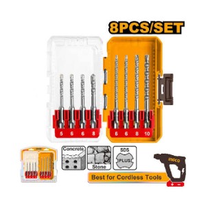INGCO 8 PCS SDS PLUS HAMMER DRILL BITS SET - AKDL11806