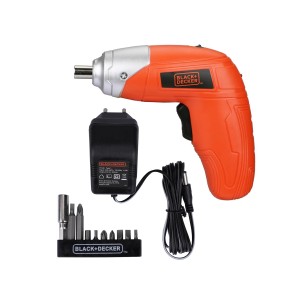 BLACK AND DECKER 3.6V - 3.0 NM - NI-CD SCREWDRIVER + 10 SCREWDRIVER BITS KC3610-IN