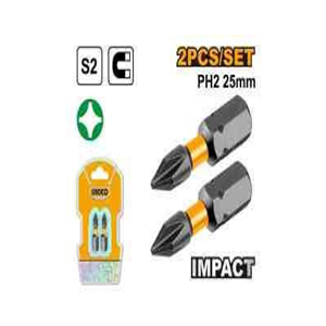 INGCO IMPACT SCREWDRIVER BITS PH2,25MM,2PCS/SET - SDBIM71PH22 5