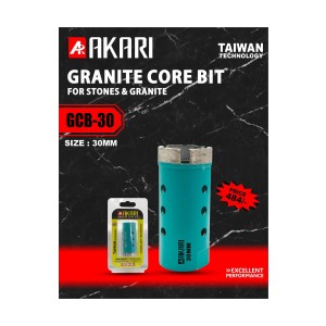AKARI GRANITE CORE BITS (FOR ANGLE GRINDER) 30MM