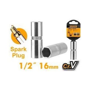 INGCO 1/2" SPARK PLUG SOCKET 16MM - HSPS12161