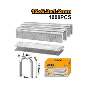 INGCO 1000PCS STAPLES 12X6.3X1.2XMM - STS0412
