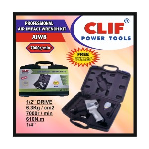 CLIF AIR IMPACT WRENCH KIT 1/2" 13PCS - 550NM AIW8