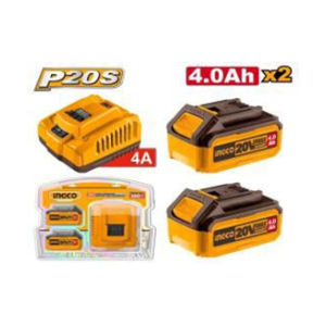 INGCO 20V P20S LITHIUM-ION BATTERY AND CHARGER KIT - FBCPK1424