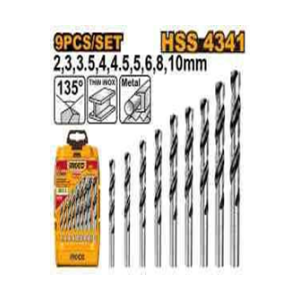 INGCO 9 PCS HSS TWIST DRILL BITS SET - AKD1095