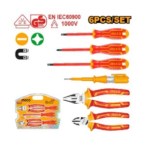 INGCO 6 PCS INSULATED HAND TOOLS SET - HKIST3061