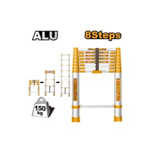 INGCO 8 STEPS TELESCOPIC LADDER 150KGS - HLAD08081