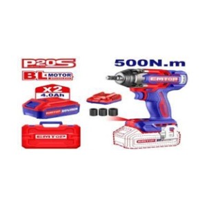 EMTOP CORDLESS IMPACT WRENCH 20V 1/2" SQ.DRIVE 500NM ECIWL2050
